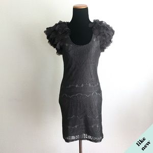 H&M Charcoal Gray Lace Holiday Party Dress